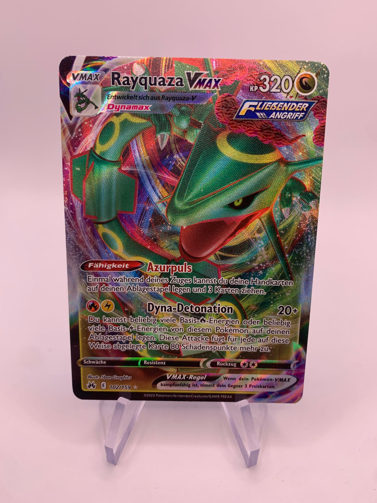 Pokemon Karte Vmax Rayquaza 103/159 Deutsch