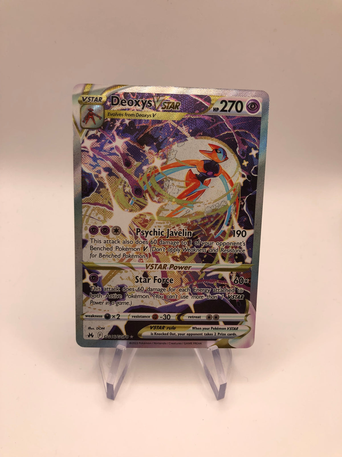 Pokemon Karte Vstar Alt-Art Deoxys GG46/GG70 Englisch