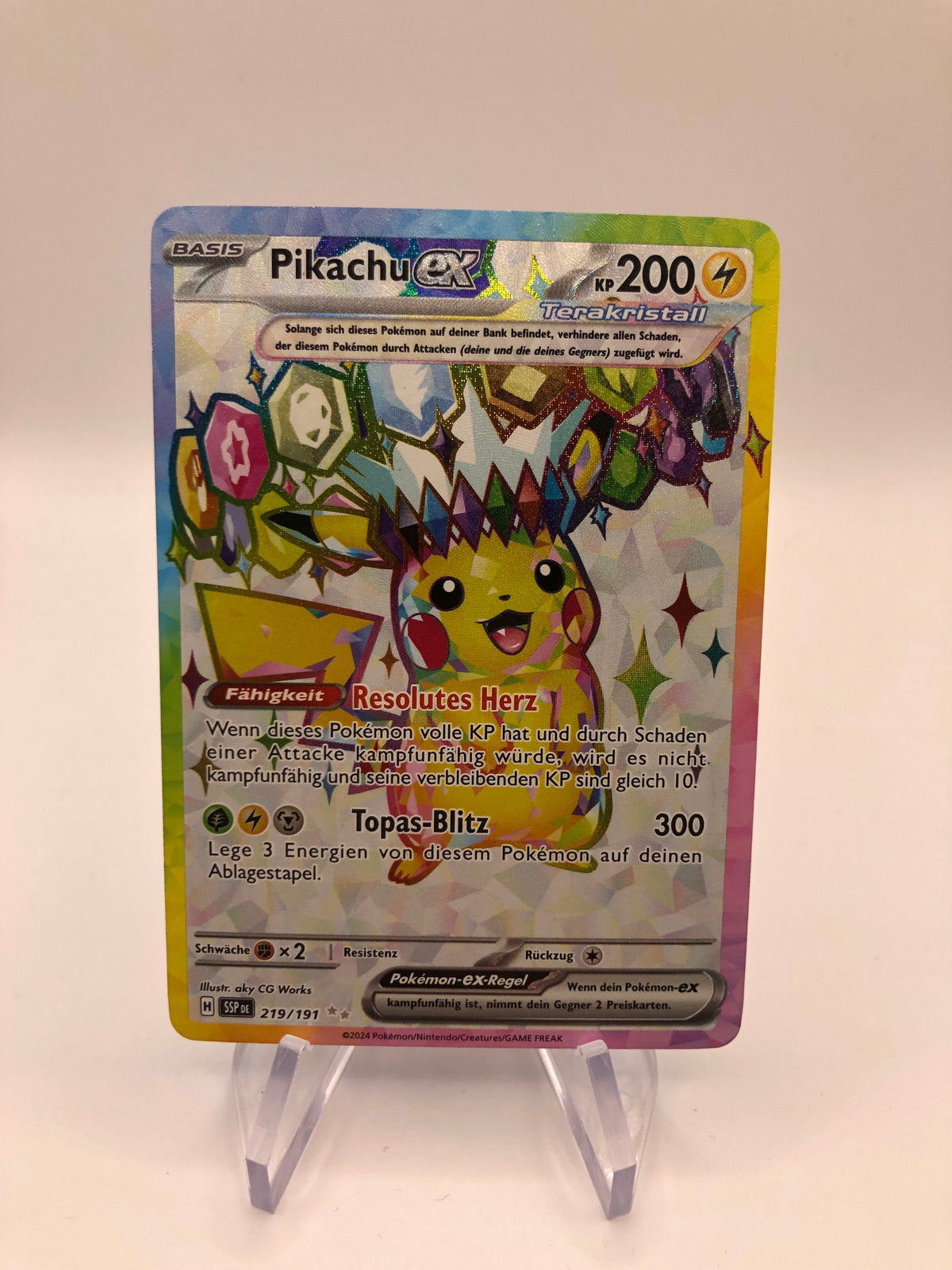 Pokemon Karte Ex Fullart Pikachu 219/191 Deutsch