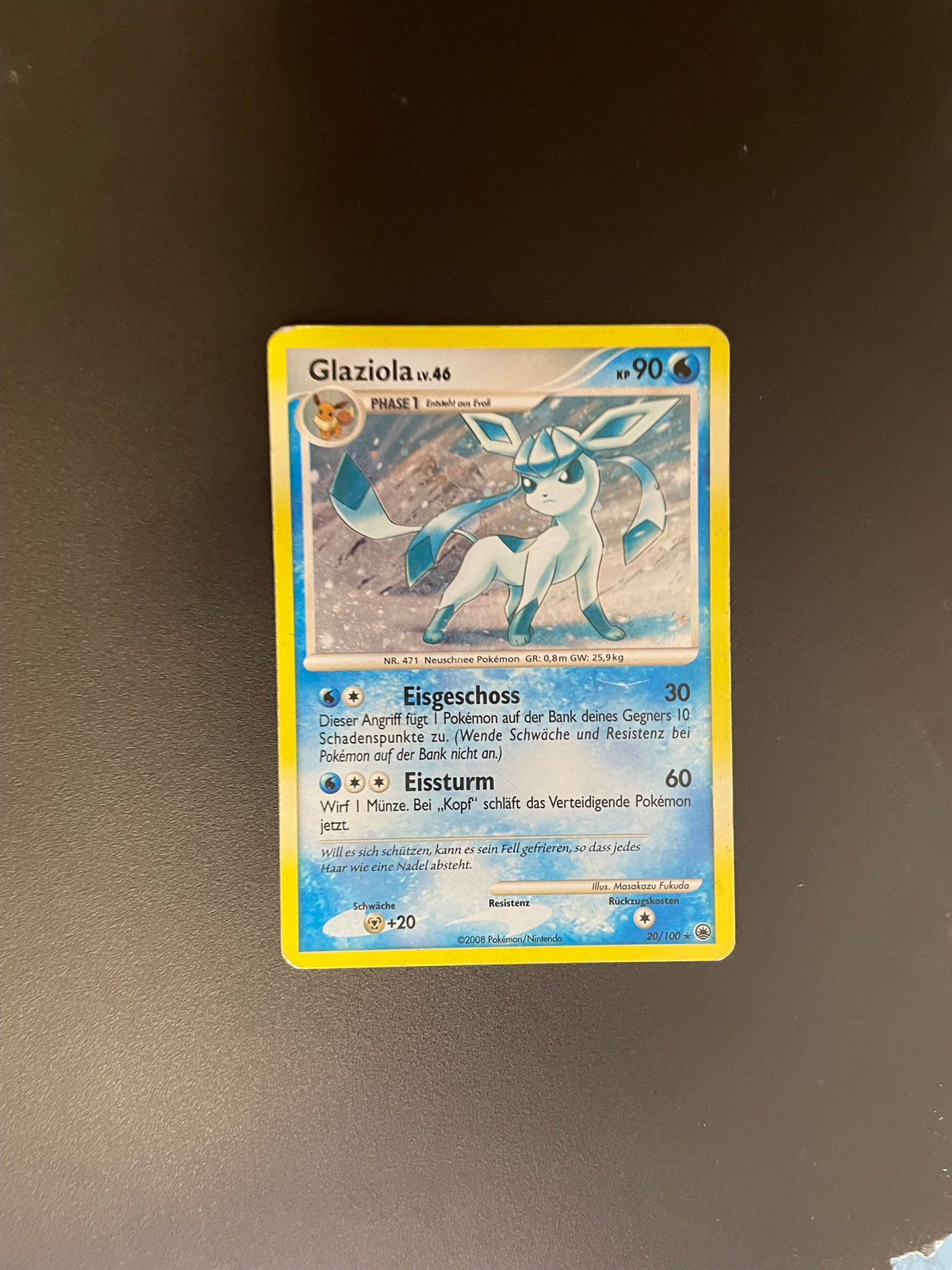 Pokemon Karte Holo Lv.46 Glaziola 20/100 Deutsch