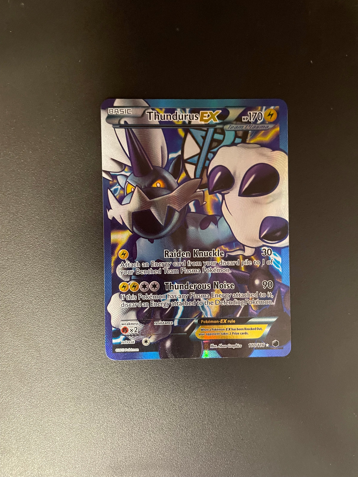 Pokemon Karte EX Fullart Voltolos 110/116 Englisch