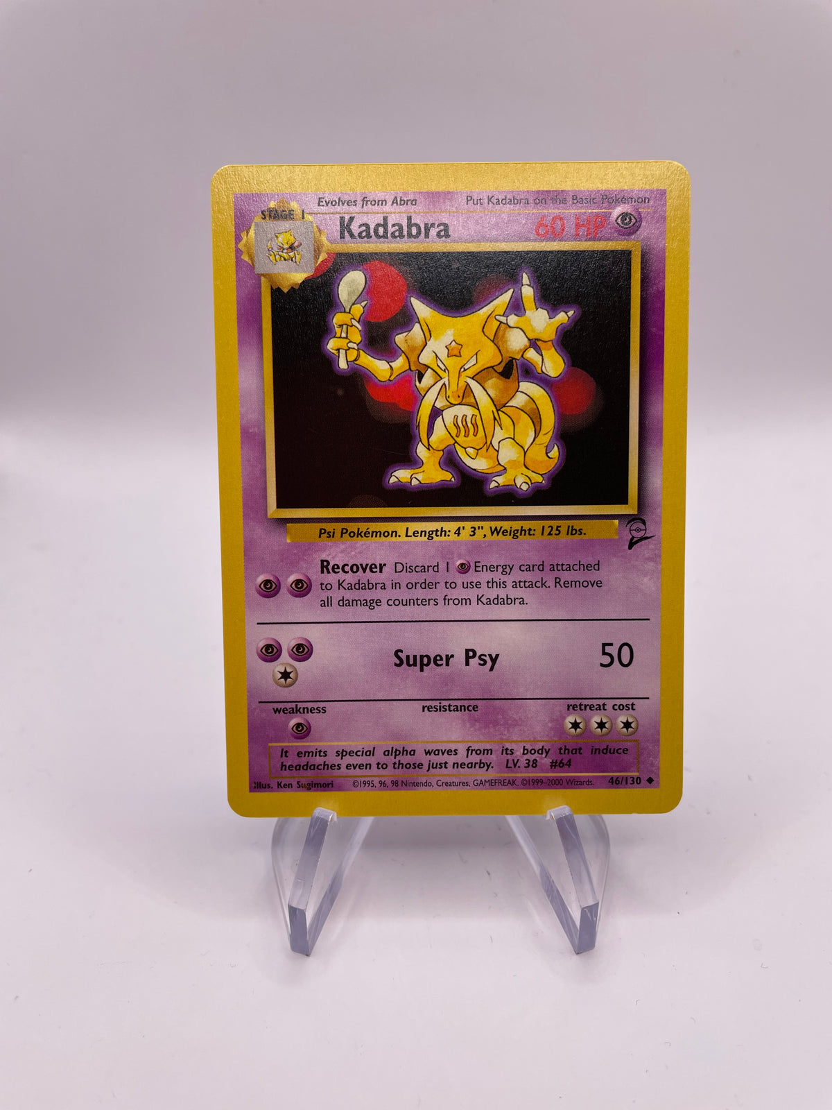 Pokemon Karte Base Set 2 Kadabra 46/130 Englisch