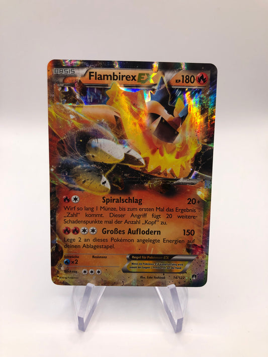 Pokemon Karte EX Flambirex 14/122 Deutsch
