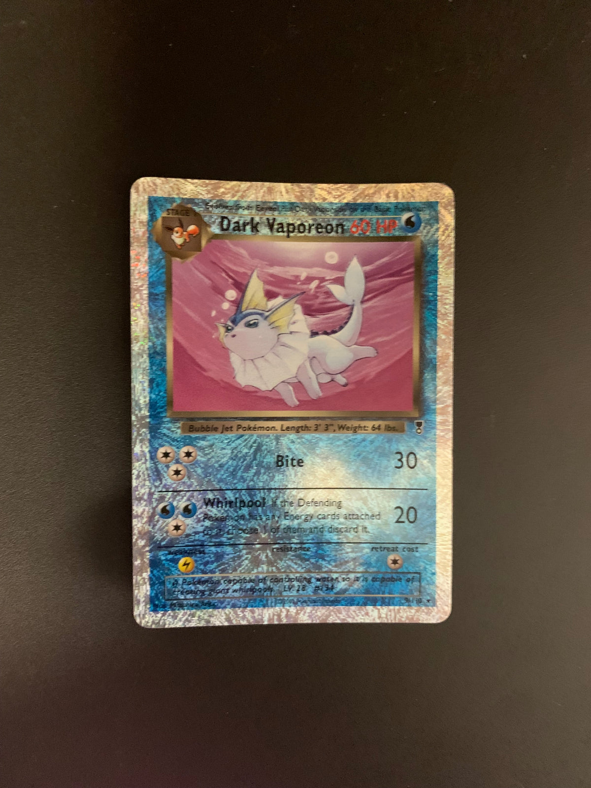 Pokemon Karte Legendary Collection Dunkles Aquana 9/110 Englisch