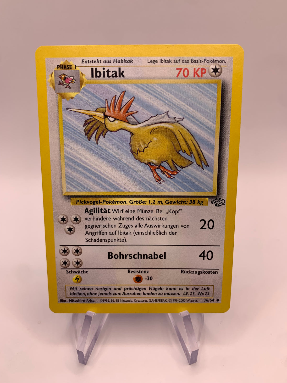 Pokémon Karte Ibitak 36/64 Jungel Deutsch