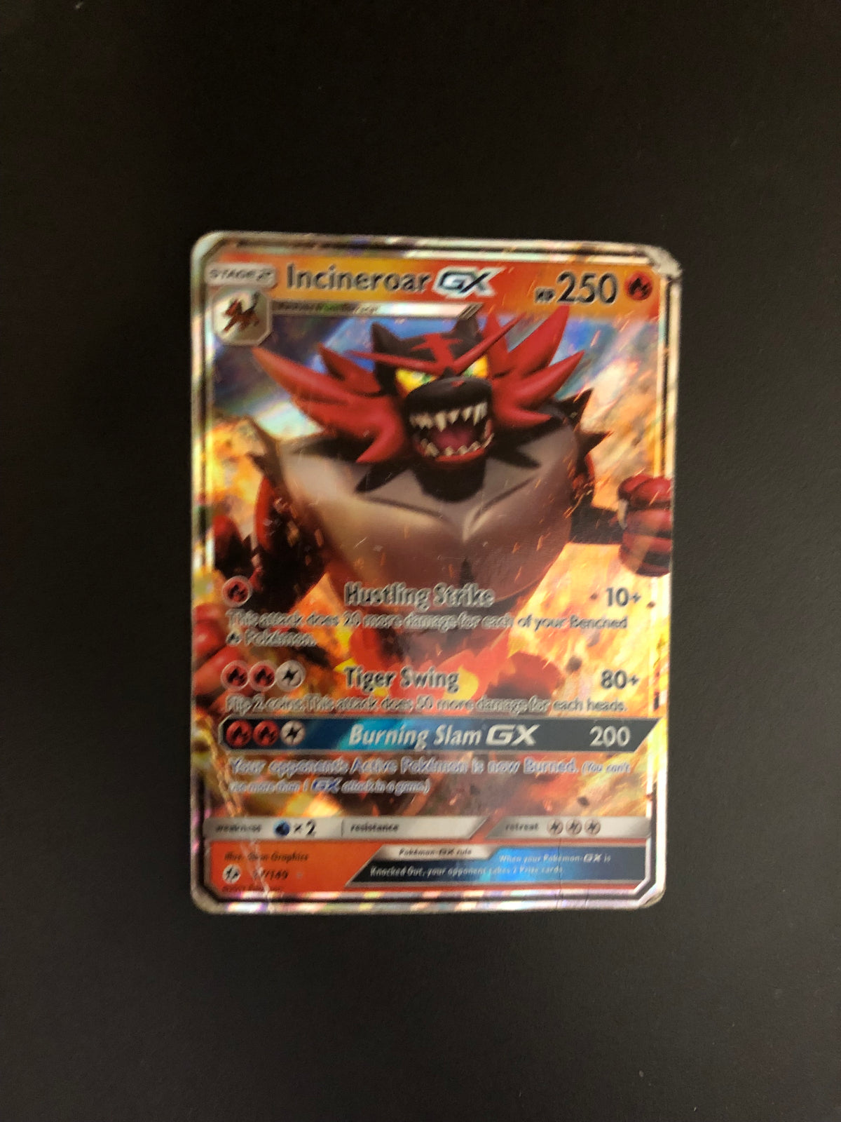 Pokemon Karte GX Incineroar 27/149 Englisch