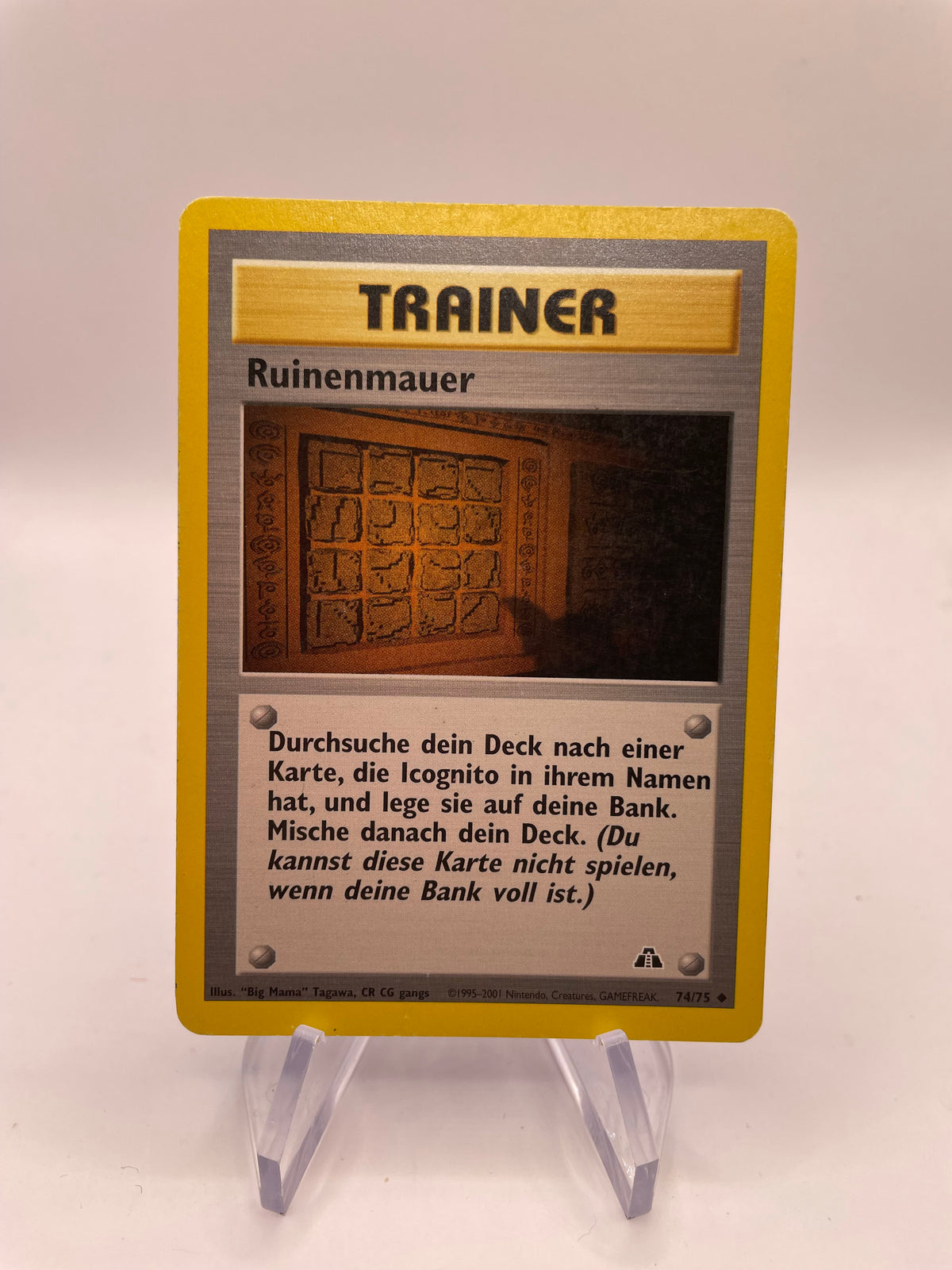 Pokemon Karte Neo Discovery Trainer Ruinenmauer 74/75 Deutsch