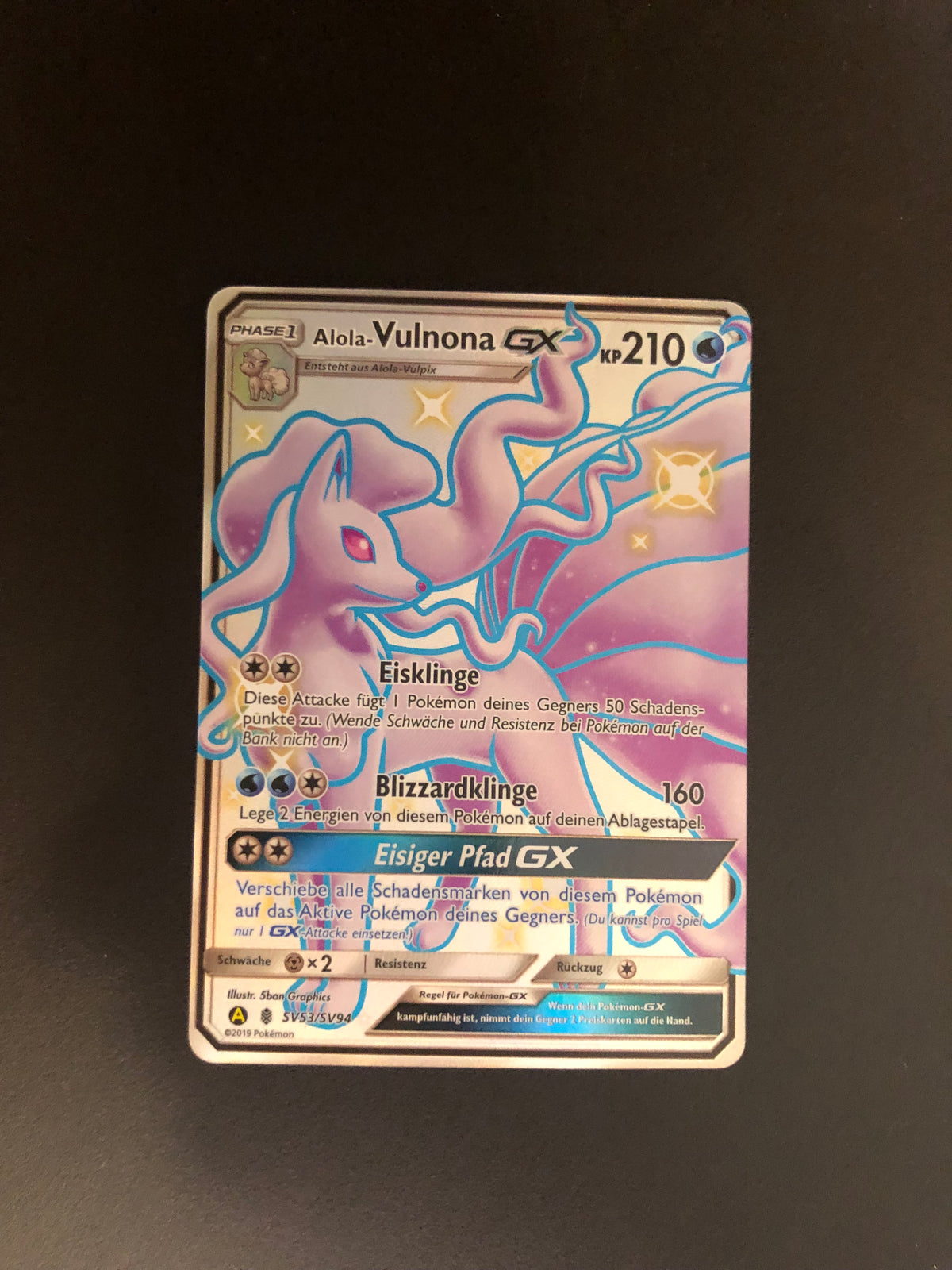 Pokemon Karte GX Fullart Vulnona SV53/SV94 Deutsch