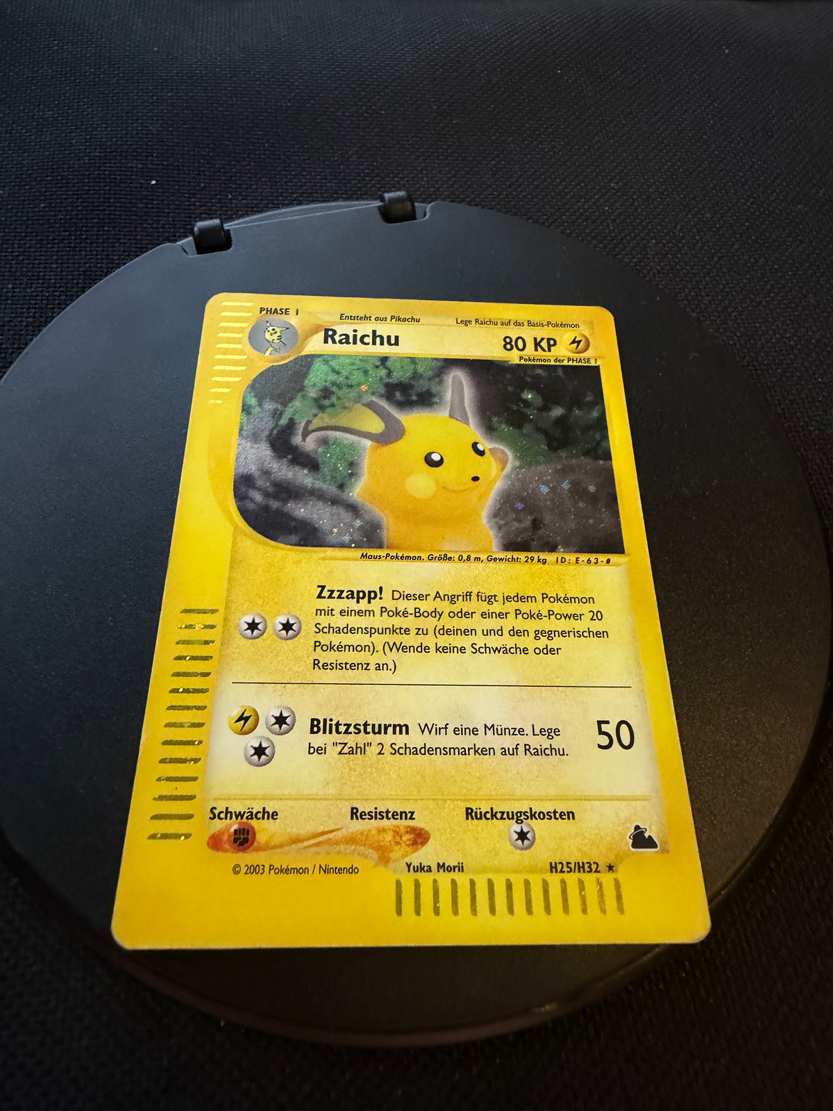 Pokemon Karte E-Serie Holo Raichu H25/H32 Deutsch