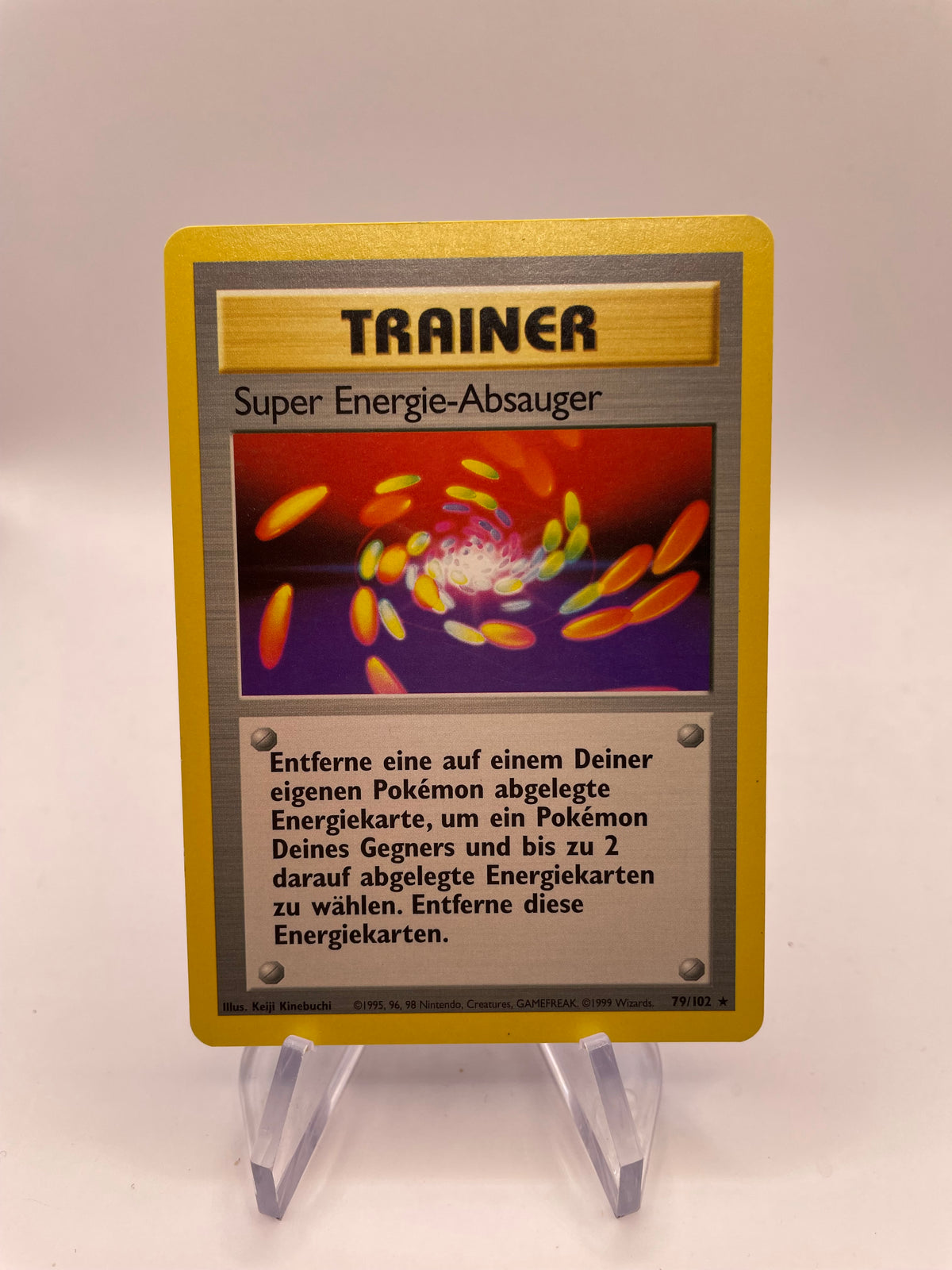 Pokemon Karte Trainer Super Energie-Absauger 79/102 Bas-Set Deutsch