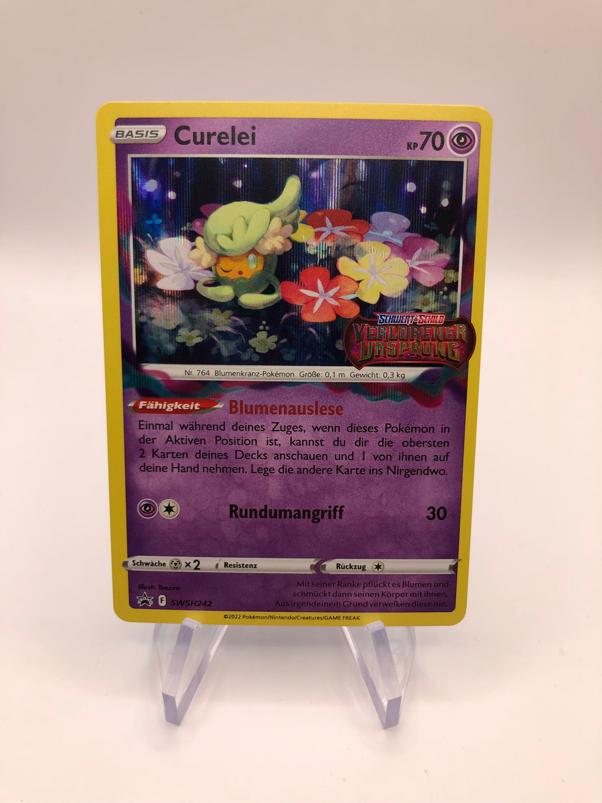 Pokemon Karte Stamp Curelei SWSH242 Deutsch