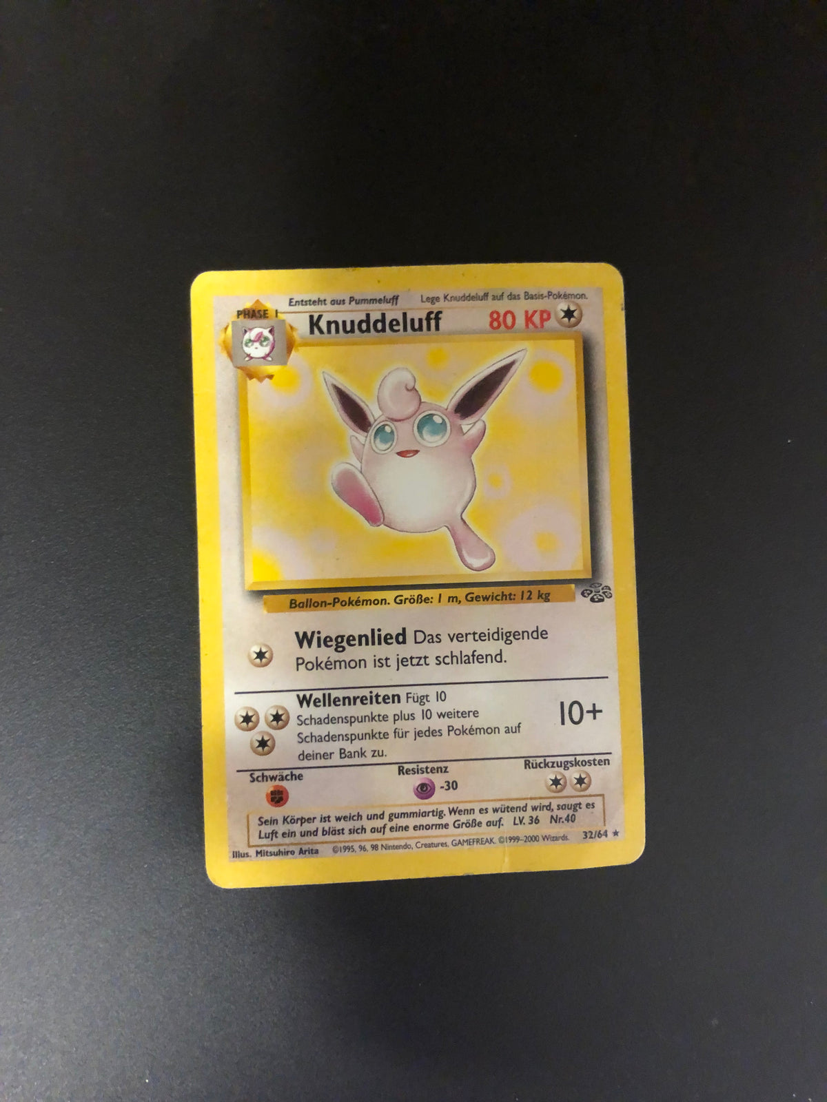 Pokemon Karte Dschungel Knuddeluff 32/64 Deutsch