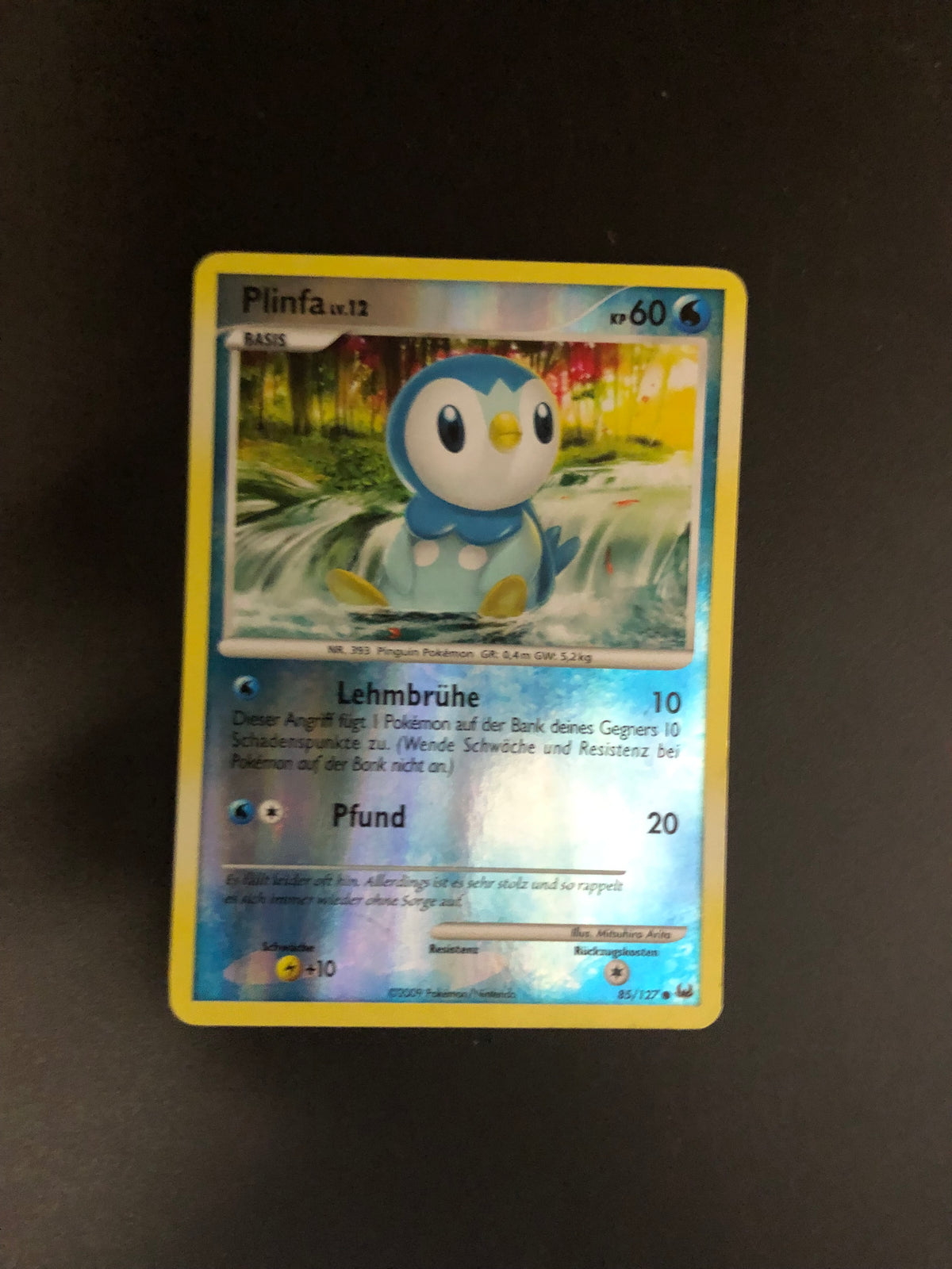 Pokemon Karte Revers Plinfa 85/127 Deutsch
