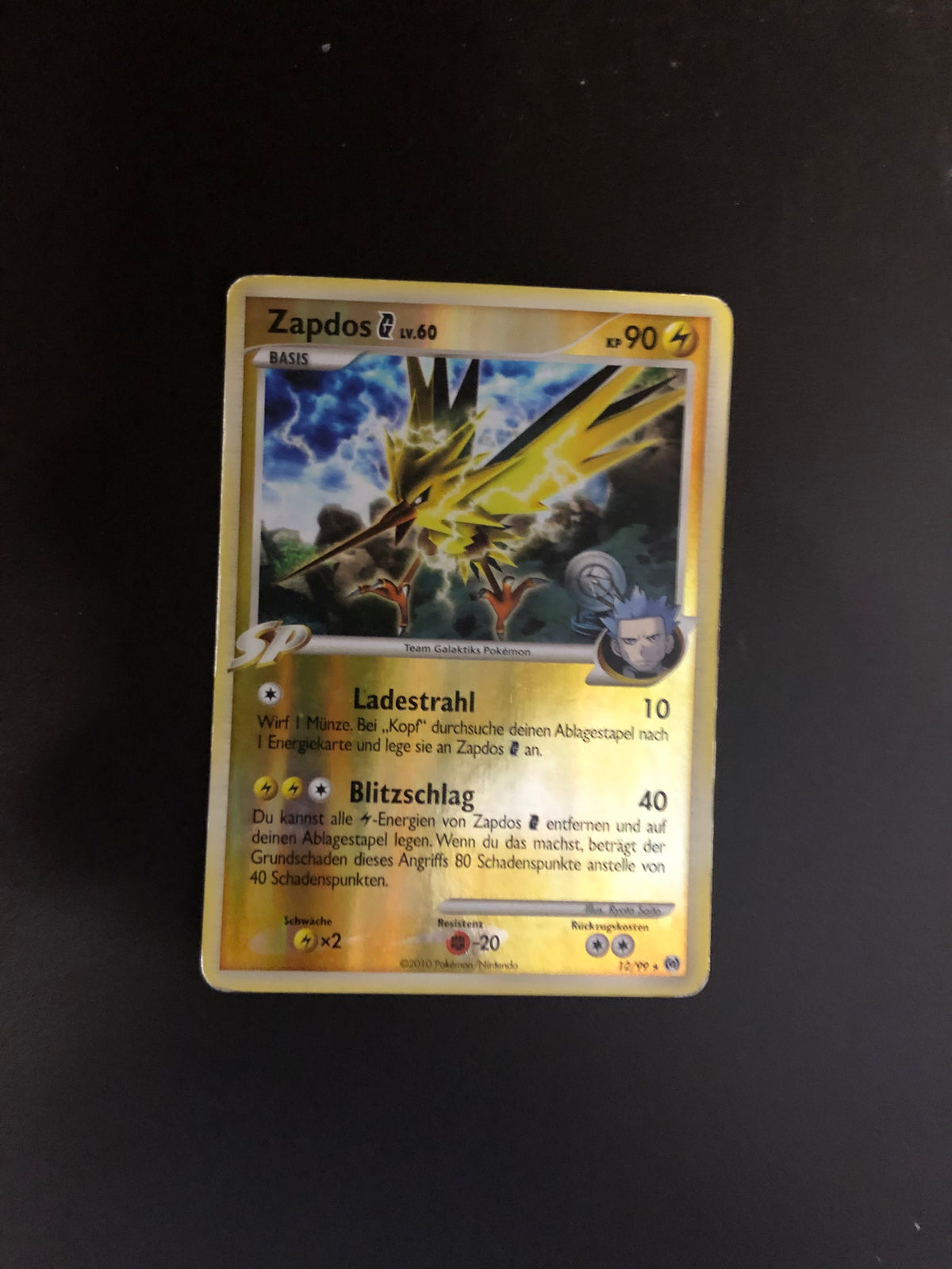 Pokemon Karte Revers Zapdos 12/99 Deutsch