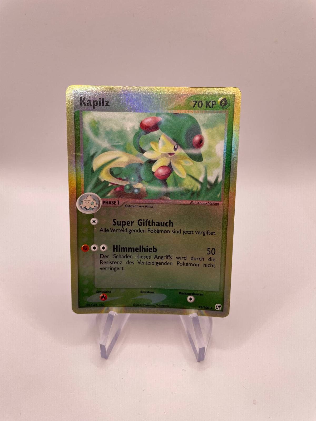 Pokemon Karte Revers Kapilz 33/100 Deutsch
