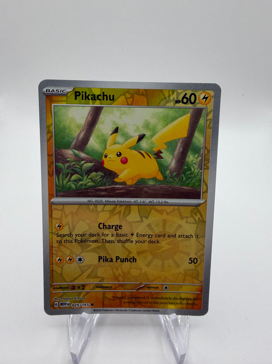 Pokemon Karte Reverse 151 Pikachu 25/165 Englisch