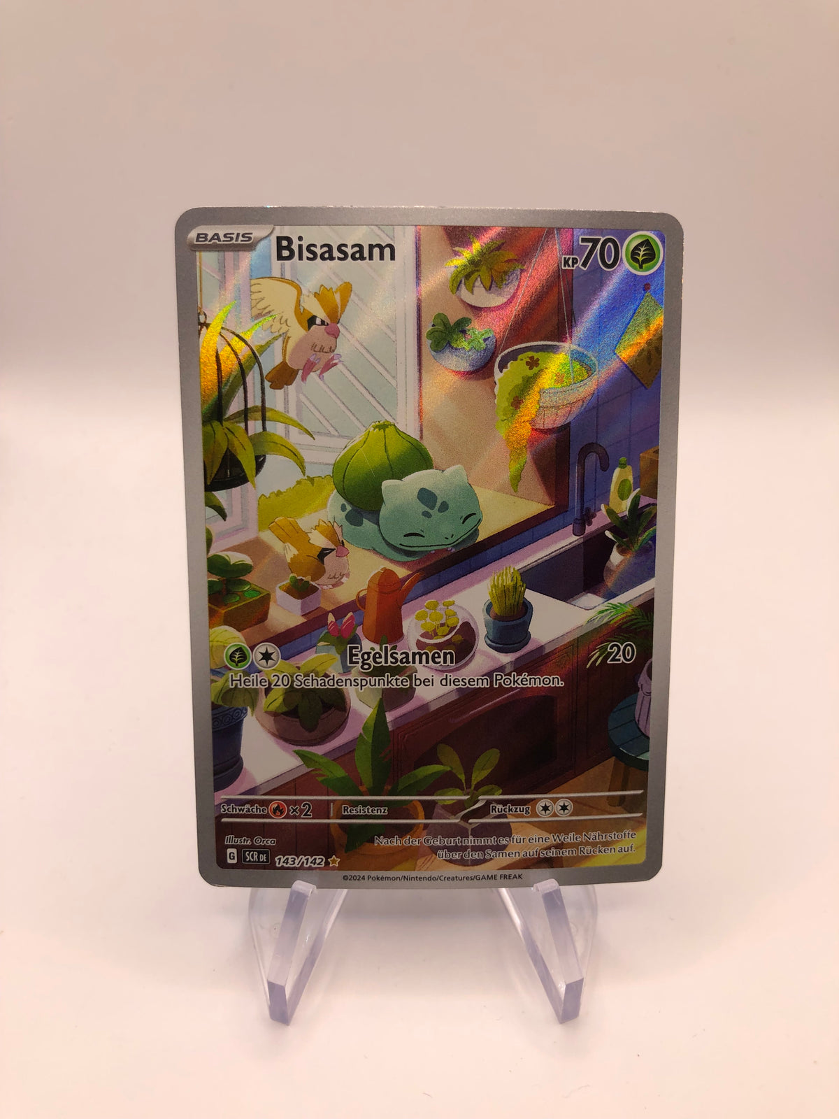 Pokemon Karte Art-Rare Bisasam 143/142 Deutsch