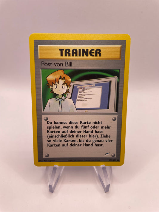 Pokemon Karte Post von Bill Neo Destiny 105/105 Deutsch