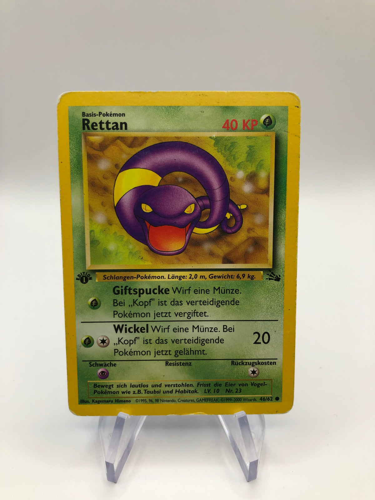 Pokemon Karte 1.Edition Rettan 46/62 Deutsch