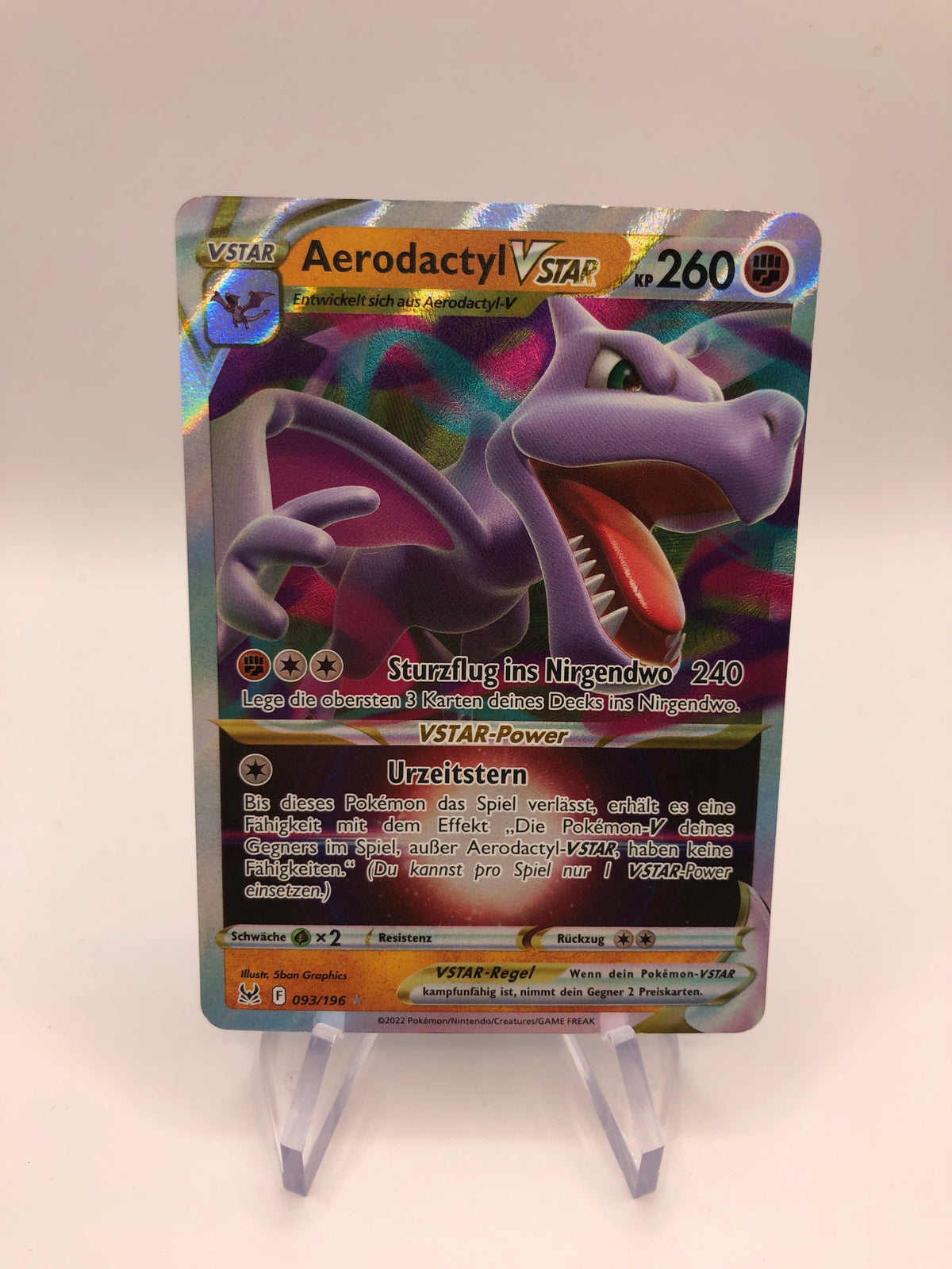 Pokemon Karte Vstar Aerodactyl 93/196 Deutsch