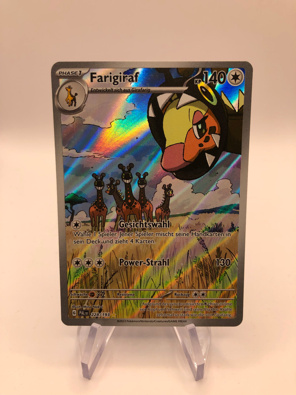 Pokemon Karte Art-Rare Farigiraf 228/193 Deutsch