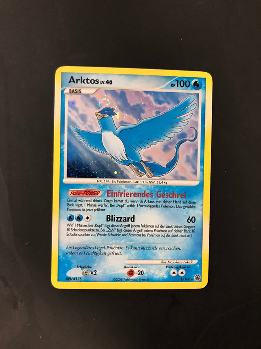 Pokemon Karte Holo Arktos 1/100 Deutsch
