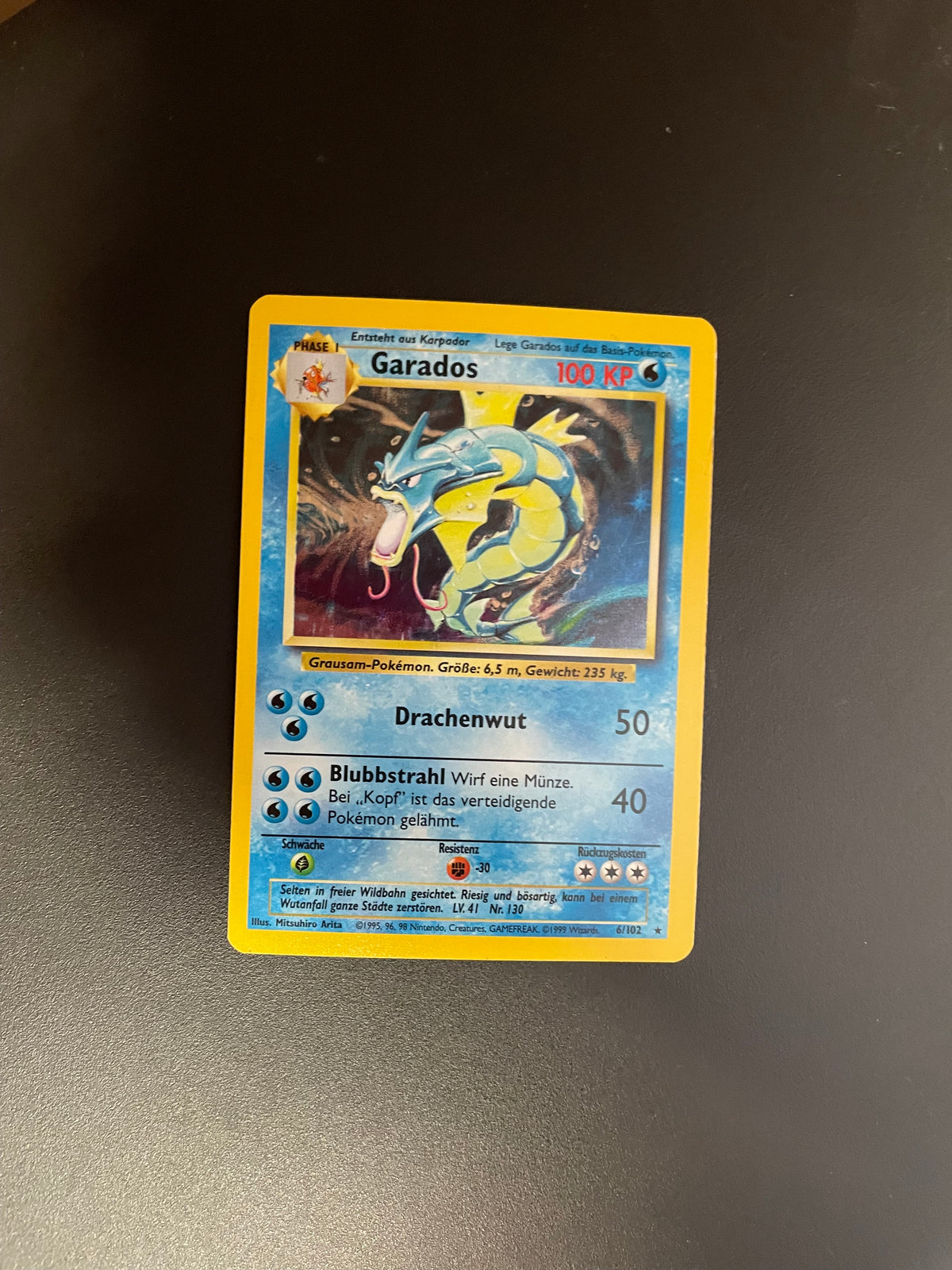 Pokemon Card Holo Gyarados 6/102 German