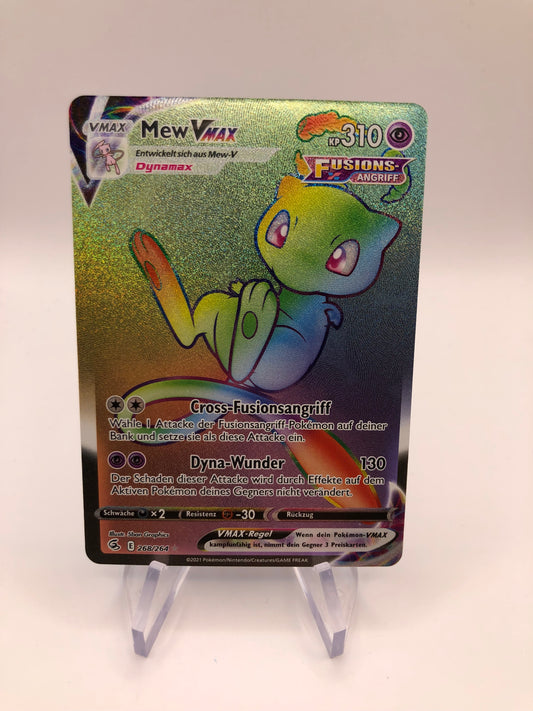 Pokemon Karte Vmax Mew Rainbow 268/264 Deutsch