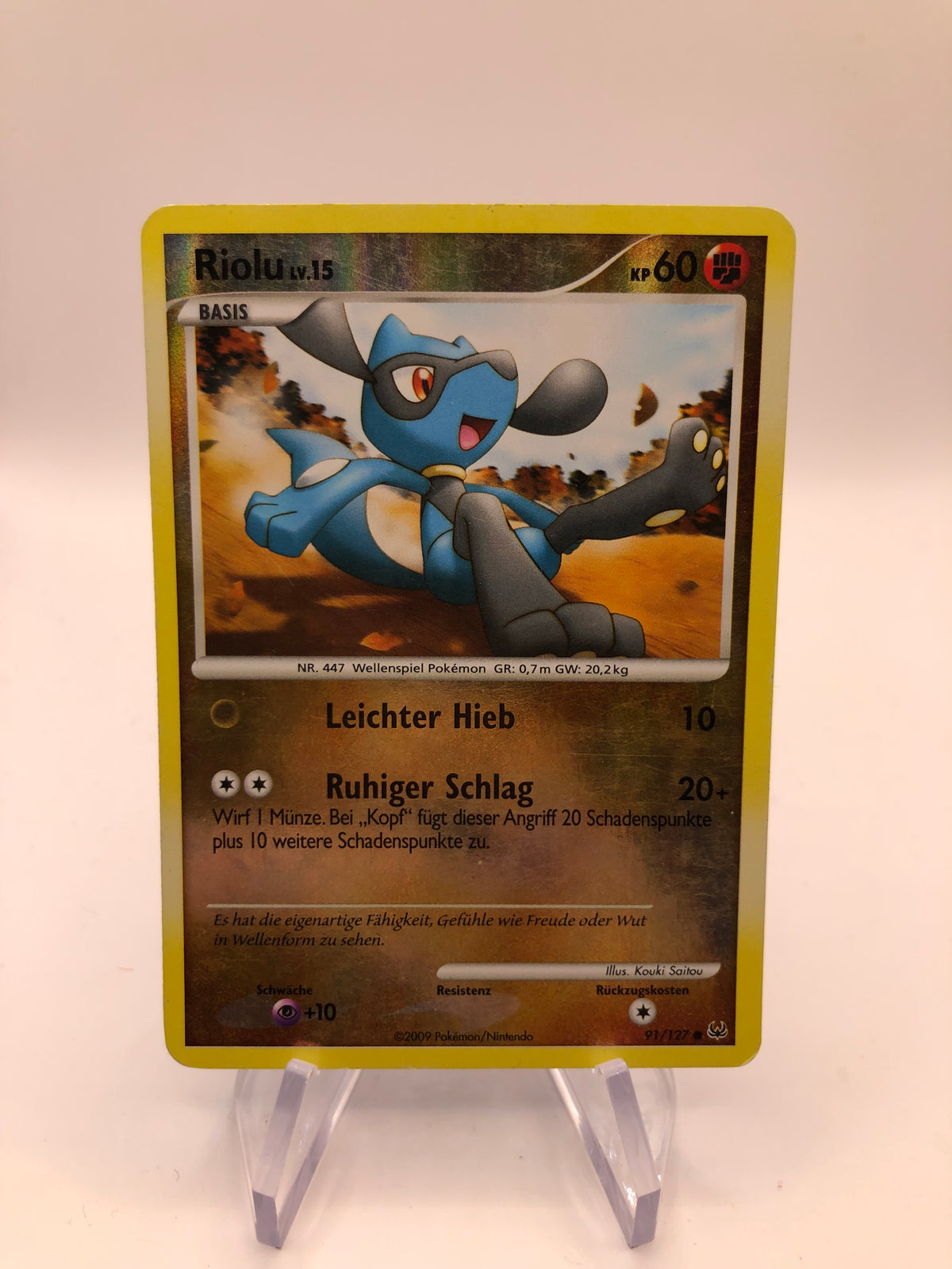 Pokemon Karte Revers Riolu 91/127 Deutsch