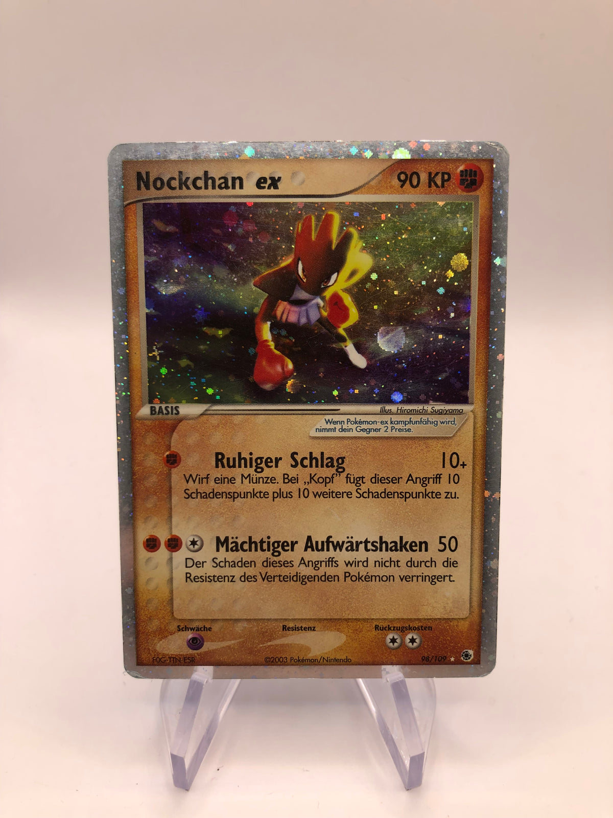 Pokemon Karte Holo EX Nockchan 98/109 Deutsch