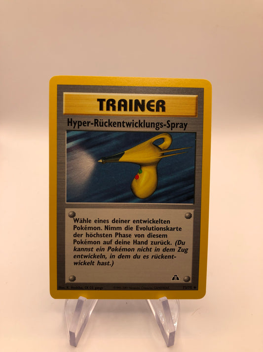 Pokemon Karte Neo Discovery Trainer Hyper-Rückentwicklungs-Spray 73/75 Deutsch