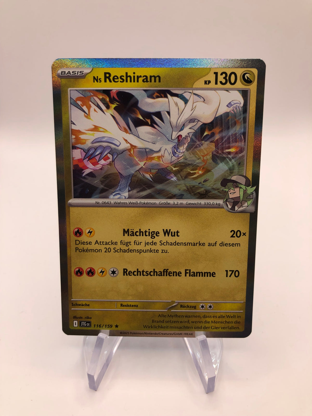 Pokemon Karte Revers Ns Reshiram 116/159 Deutsch