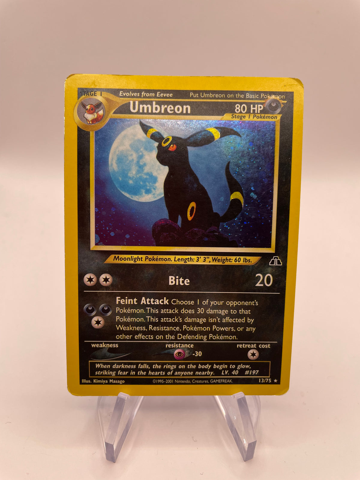 Pokemon Karte Neo Discovery Holo Nachtara 13/75 Englisch