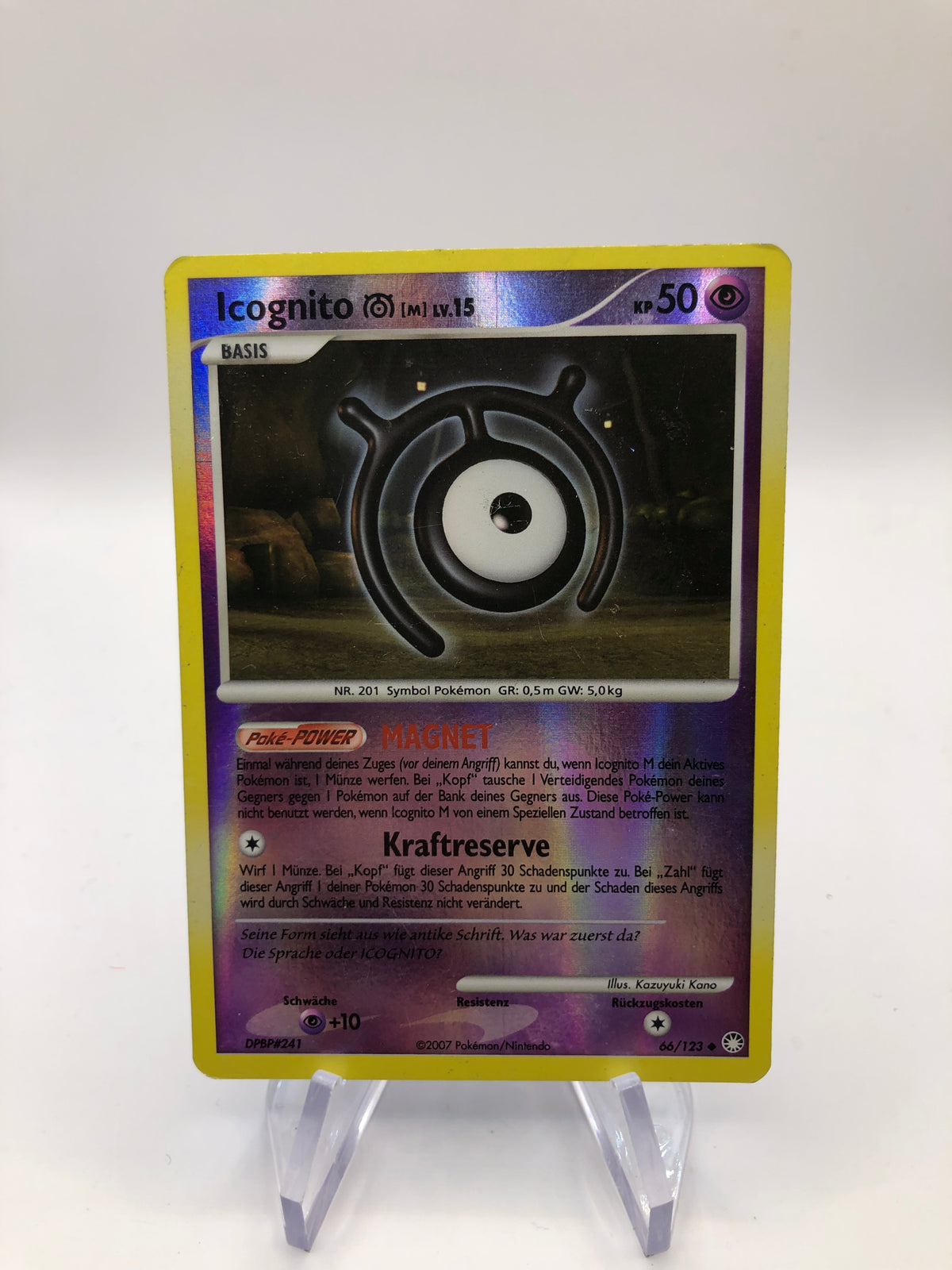 Pokemon Karte Revers Icognito 66/123 Deutsch