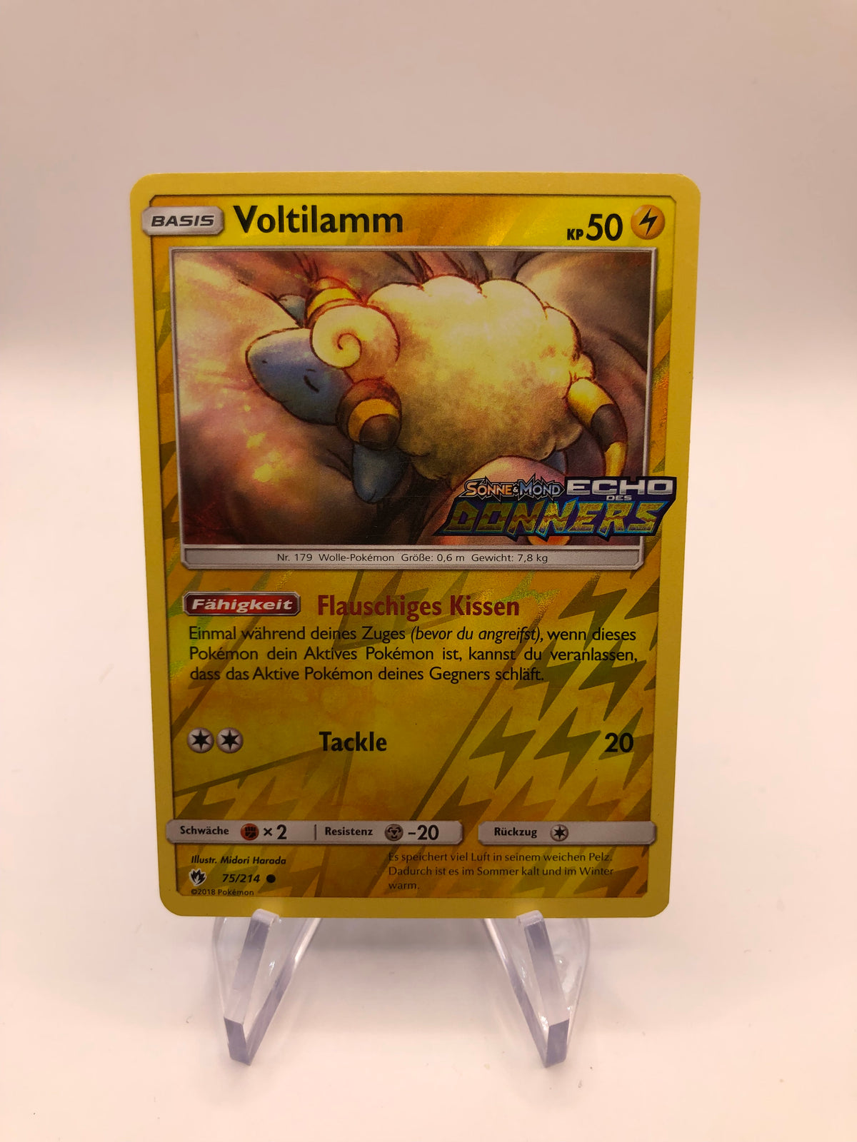 Pokemon Karte Stamp Voltilamm 75/214 Deutsch