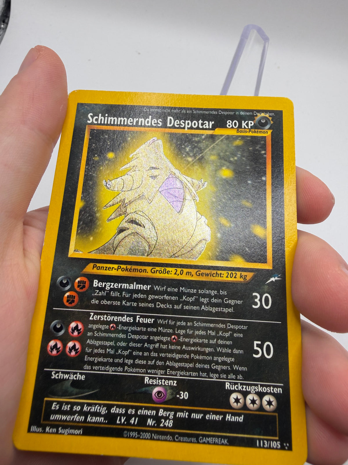 Pokemon Karte Schimmerndes Despotar 113/105 Deutsch