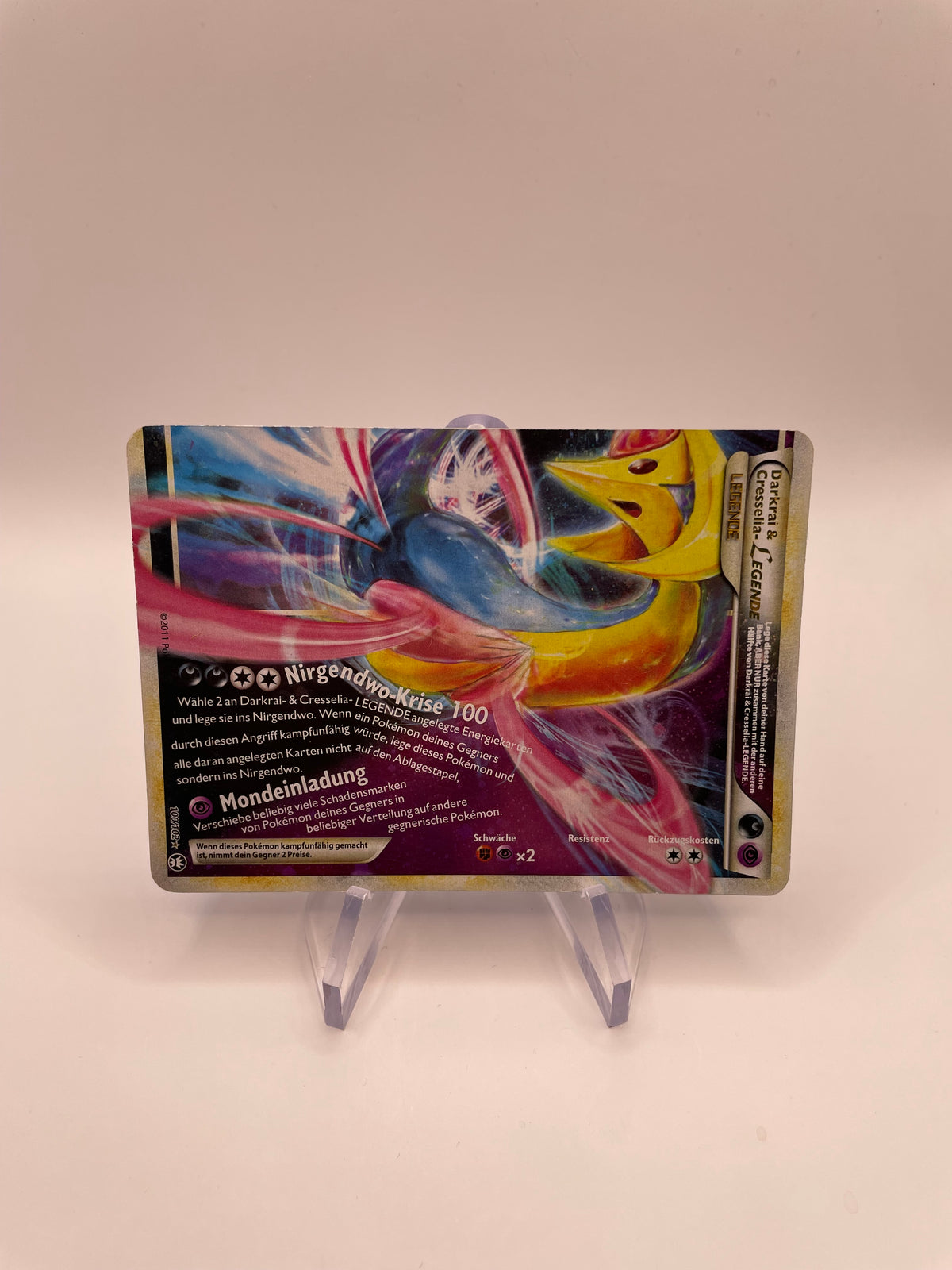 Pokemon Karte Legende Darkrai & Cresselia Legende 100/192 Deutsch