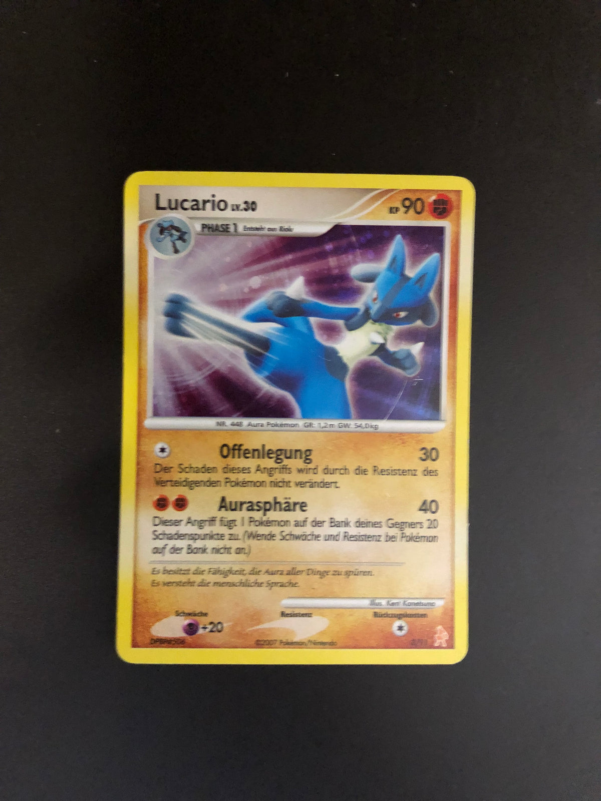 Pokemon Karte Holo Lucario 3/11 Deutsch