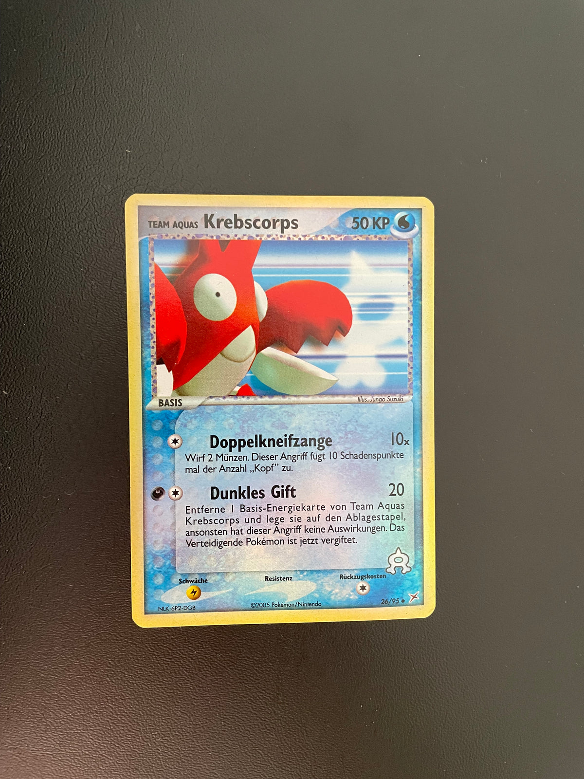 Pokemon Karte Revers Krebscorps 26/95 Deutsch