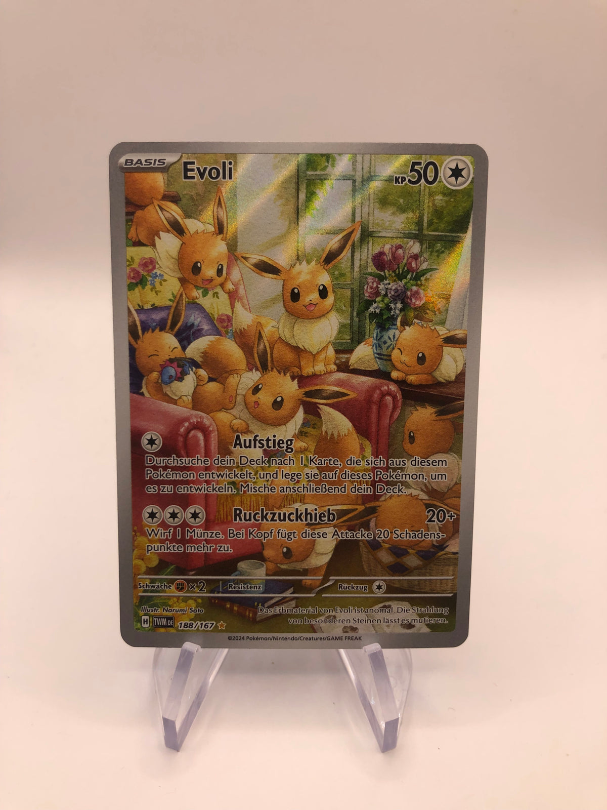 Pokemon Karte Art-Raew Evoli 188/167 Deutsch