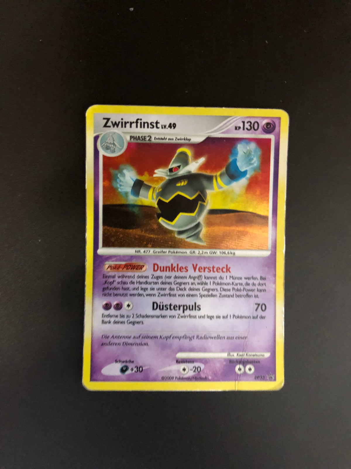 Pokemon Karte Holo Zwirrfinst DP33 Deutsch