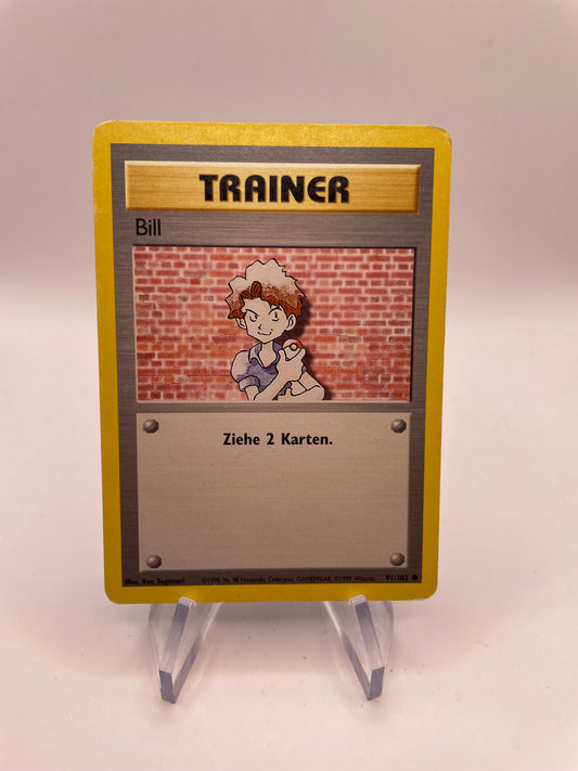 Pokemon Karte Base Set Trainer Bill 91/102 Deutsch