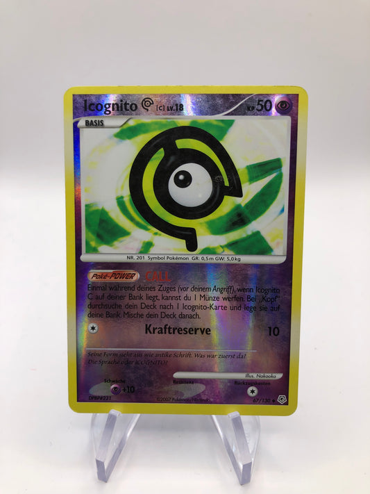 Pokemon Karte Revers Icognito 67/130 Deutsch