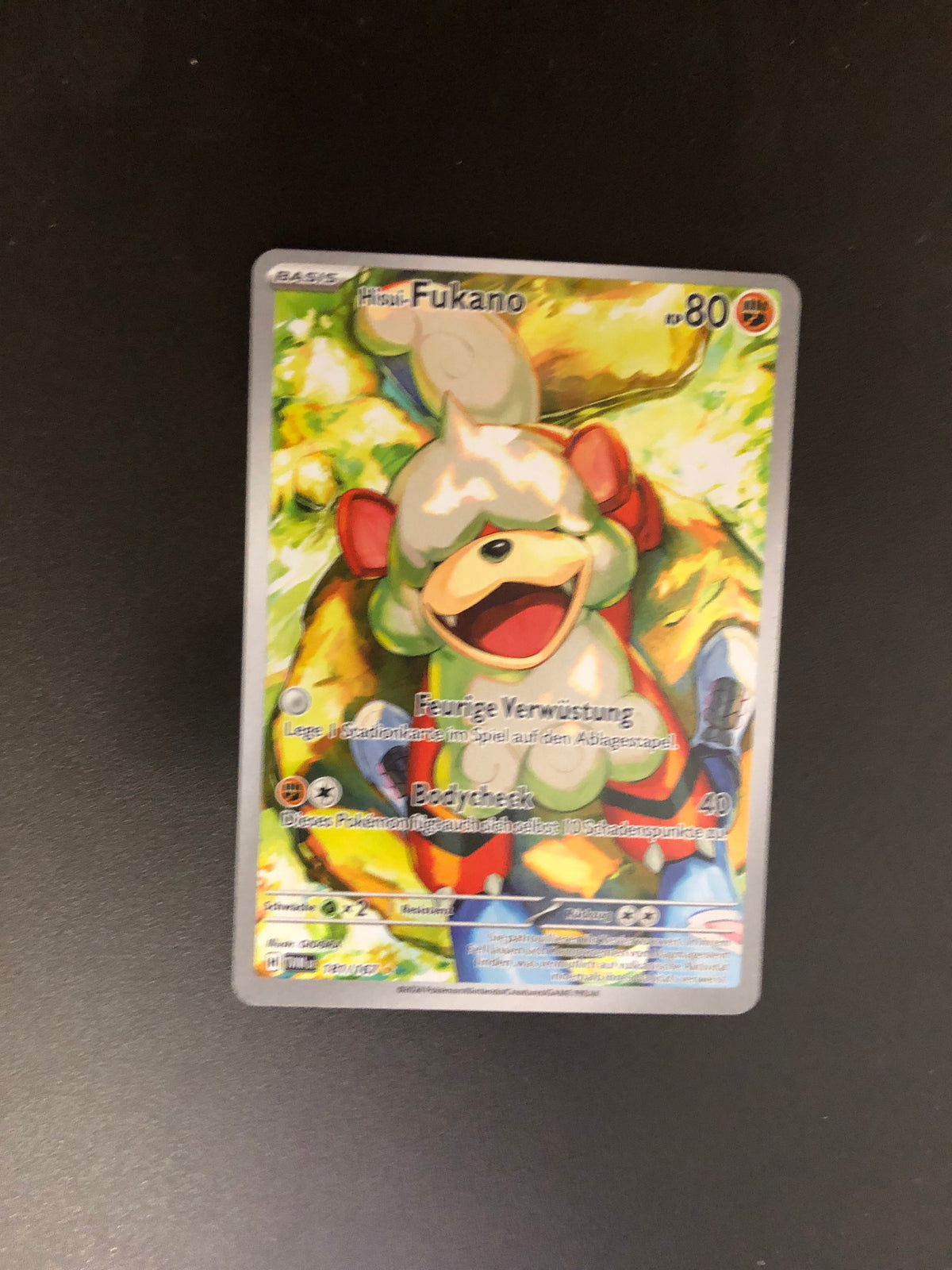 Pokemon Karte Art-Rare Hisui Fukano 181/167 Deutsch