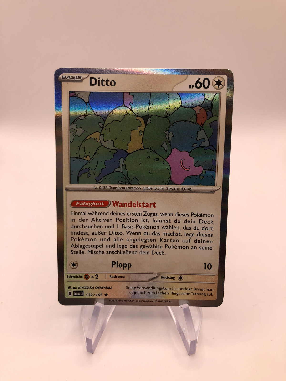 Pokemon Karte Holo Ditto 132/165 Deutsch