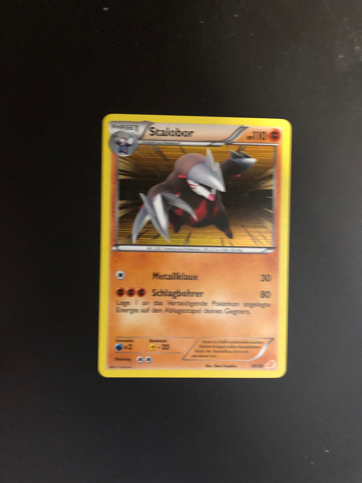 Pokemon Karte Holo Stablobor 30/30 Deutsch
