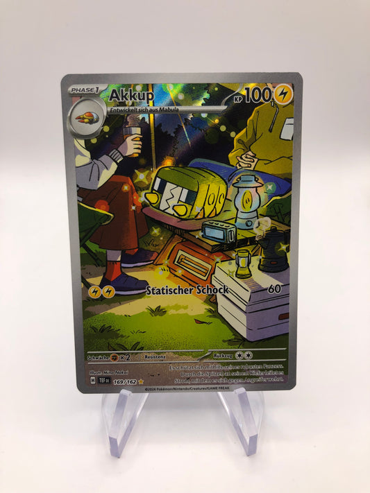 Pokemon Karte Art-Rare Akkup 169/162 Deutsch