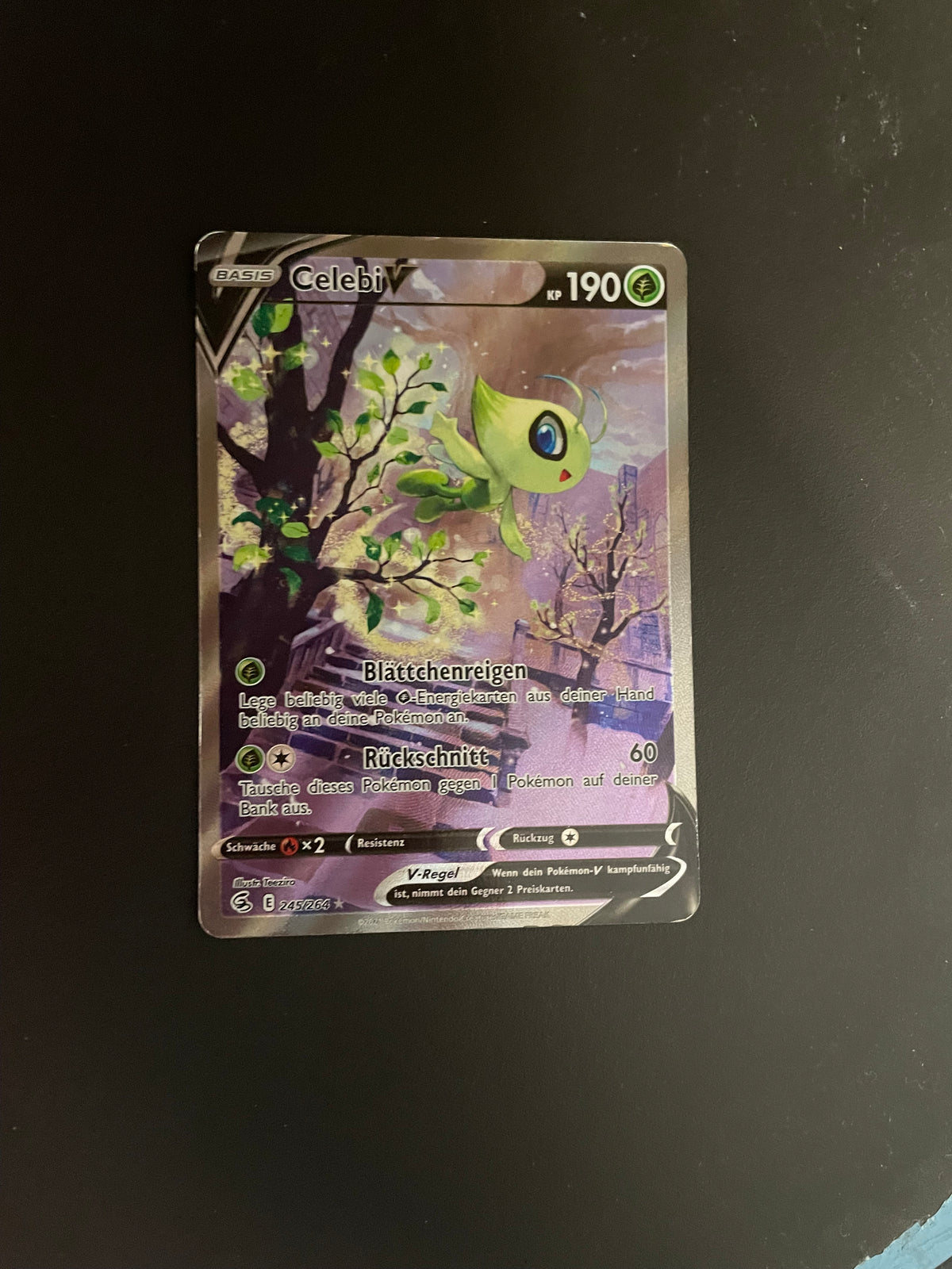 Pokemon Karte V Alt Art Celebi 245/264 Deutsch