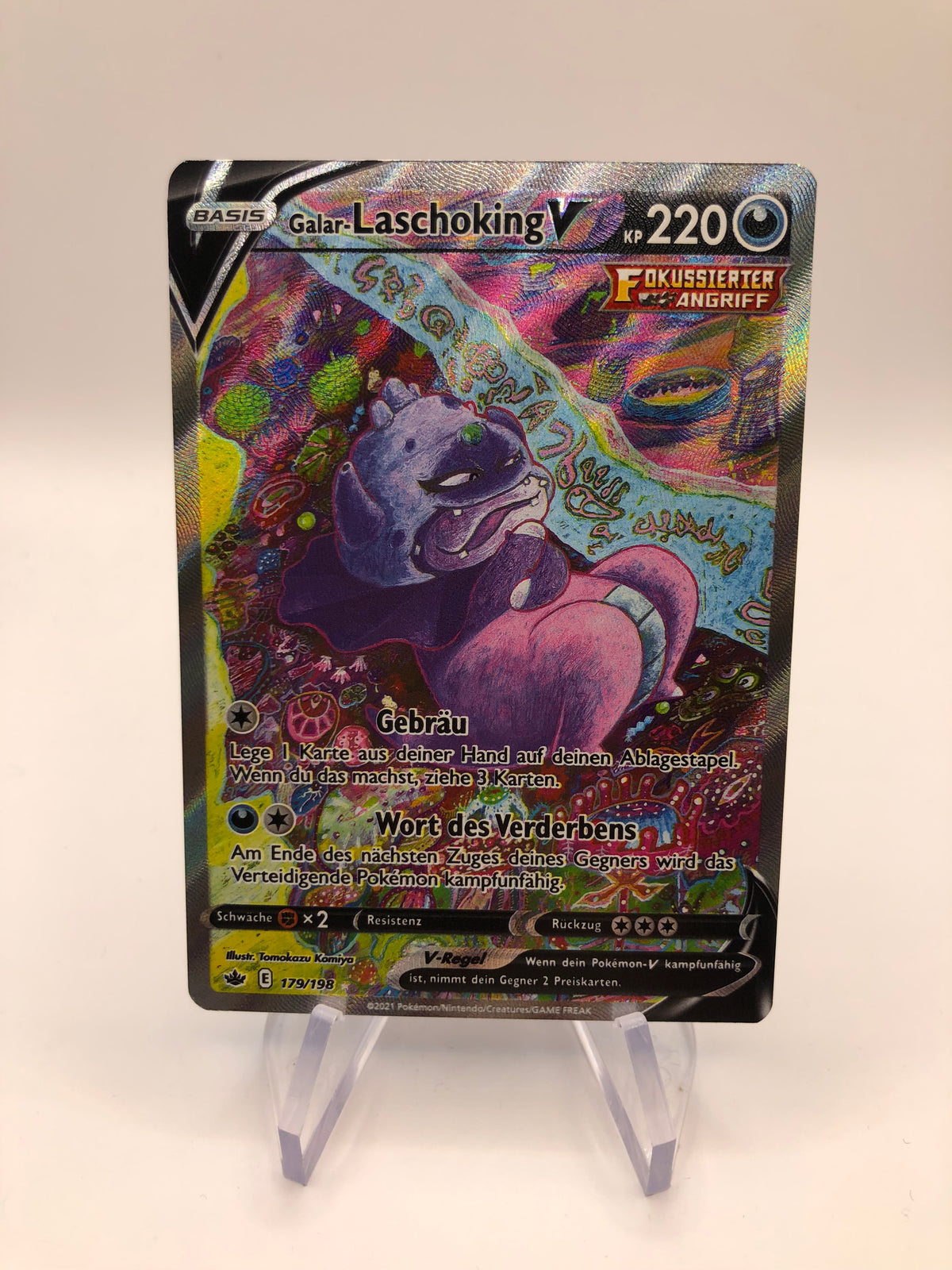 Pokemon Karte V Alt-Art Laschoking 179/198 Deutsch