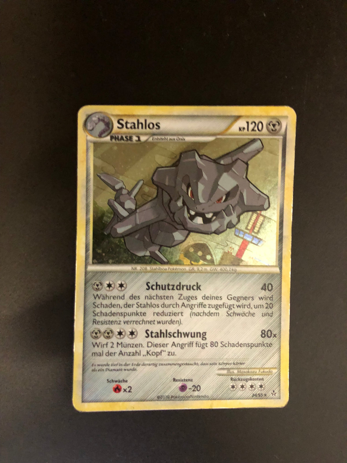 Pokemon Karte Revers Stahlos 34/95 Deutsch